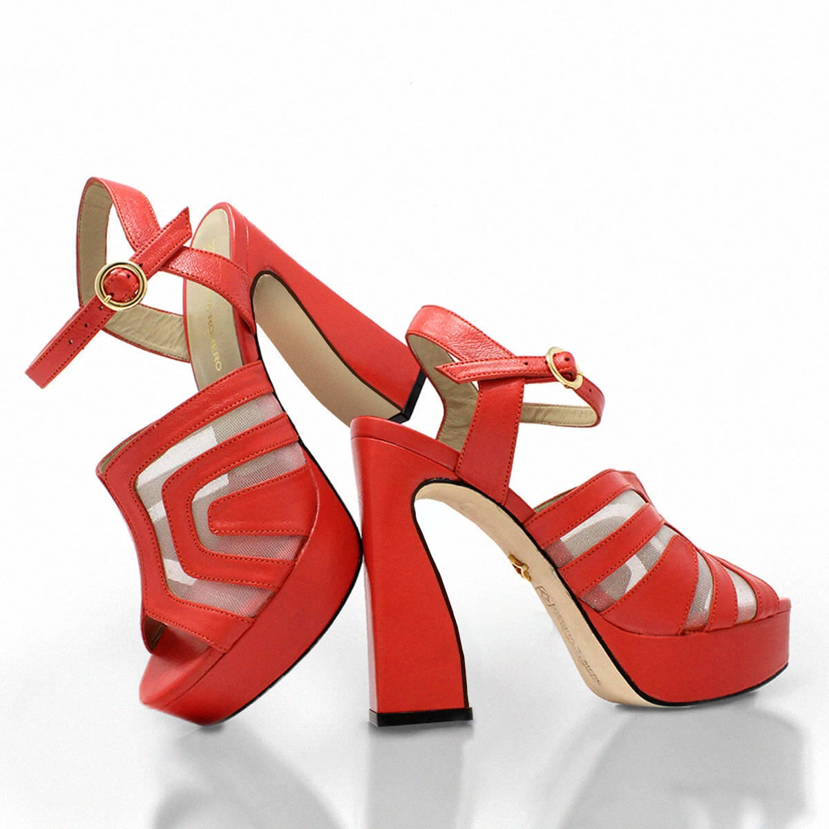 ROBIN 125 - Coral Regina Romero Zapato Sandalia Plataforma Tacon Alto Para Dama En Piel 12 ROBIN 125 - Coral Regina Romero Zapato Sandalia Plataforma Tacon Alto Para Dama En Piel - Imagen 10