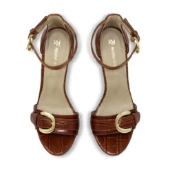 TROPEZ 135 - Cafe Regina Romero Zapato Sandalia Plataforma Tacon Alto Para Dama En Piel -Reginaromero Regina Romero zapatilla sandalia plataforma Tropez cafe piel 02