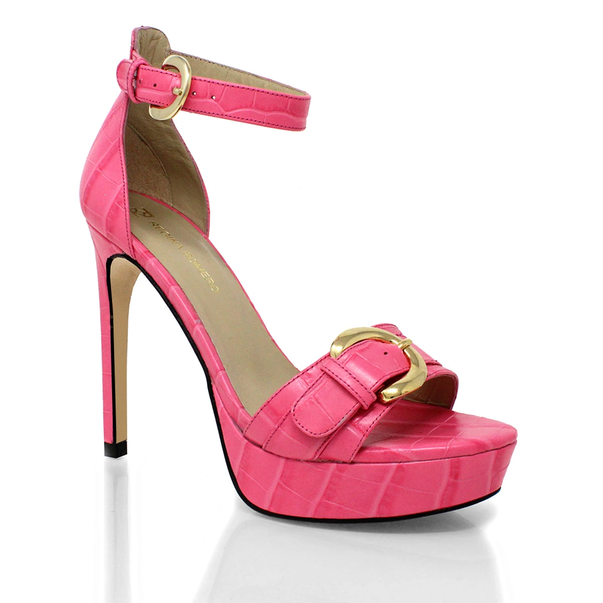 TROPEZ 135 - Rosa Regina Romero Zapato Sandalia Plataforma Tacon Alto Para Dama En Piel 6 TROPEZ 135 - Rosa Regina Romero Zapato Sandalia Plataforma Tacon Alto Para Dama En Piel - Imagen 4