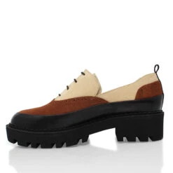 REESE 45 - Beige Regina Romero Zapato Tenis Urbano Sport Para Dama En Piel -Reginaromero Regina Romero zapato bostoniano Reese beige tan piel 4