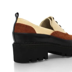 REESE 45 - Beige Regina Romero Zapato Tenis Urbano Sport Para Dama En Piel -Reginaromero Regina Romero zapato bostoniano Reese beige tan piel 5