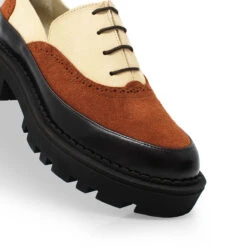 REESE 45 - Beige Regina Romero Zapato Tenis Urbano Sport Para Dama En Piel -Reginaromero Regina Romero zapato bostoniano Reese beige tan piel 6