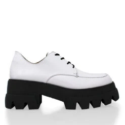 KRYSTA 65 - Charol Blanco Regina Romero Zapato Tenis Urbano Sport Para Dama En Piel