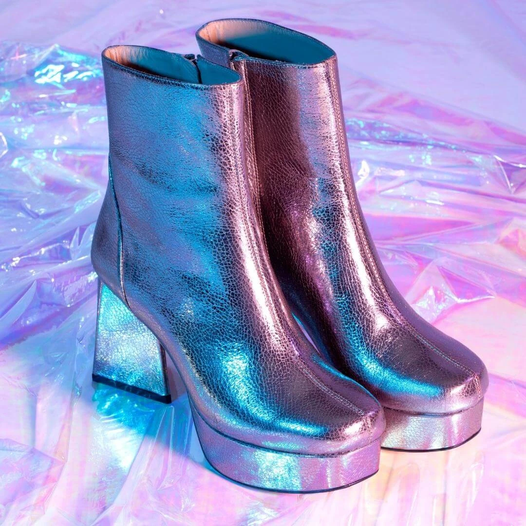 INGRID 95 - Antimonio Regina Romero Zapato Bota Botin Plataforma Tacon Alto Para Dama En Piel 7 INGRID 95 - Antimonio Regina Romero Zapato Bota Botin Plataforma Tacon Alto Para Dama En Piel - Imagen 5