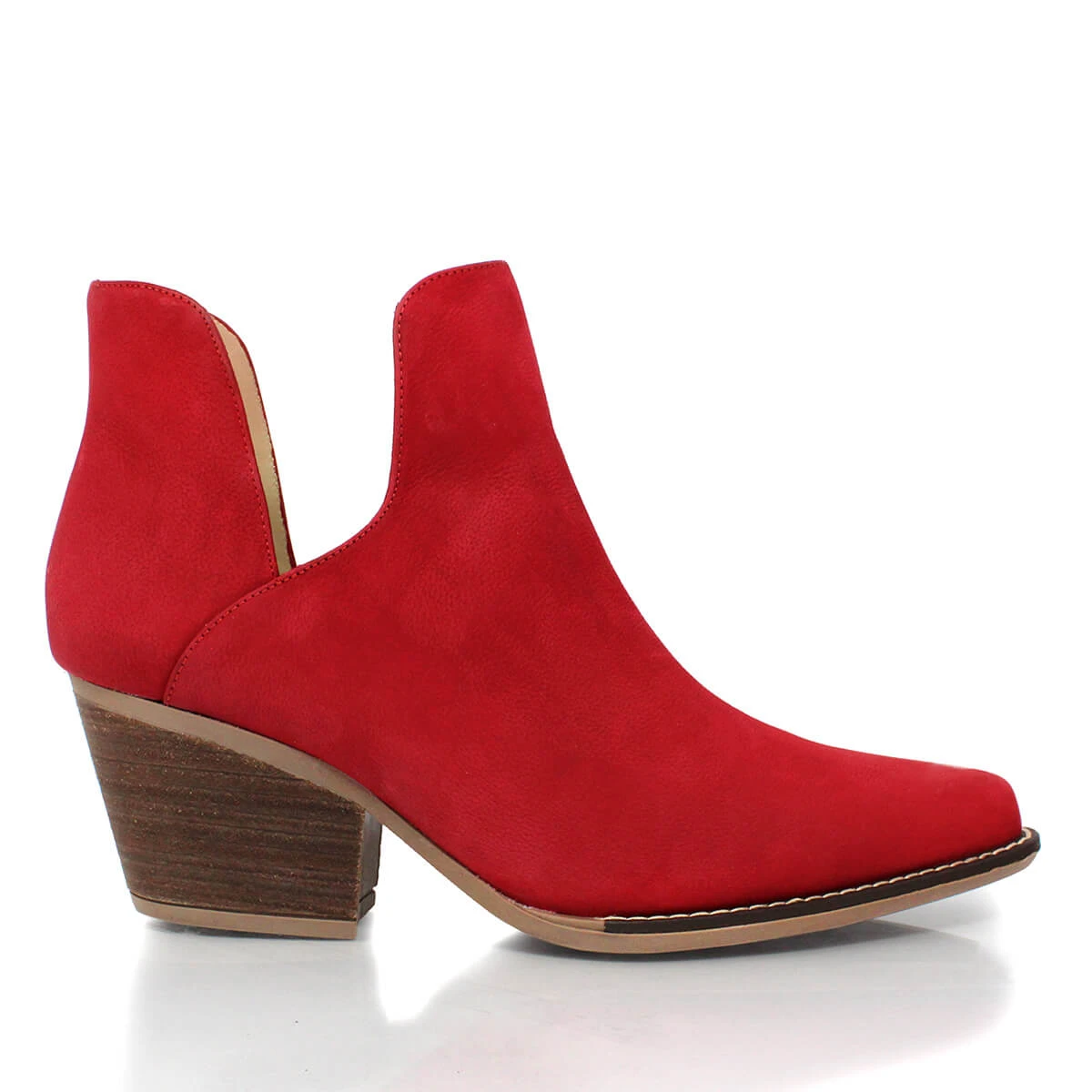 ISSA 60 - Rojo Regina Romero Zapato Bota Botin Tacon Bajo Para Dama En Piel 3 ISSA 60 - Rojo Regina Romero Zapato Bota Botin Tacon Bajo Para Dama En Piel