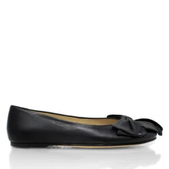 LULU - Negro Regina Romero Zapato Flat Balerina De Piso Para Dama En Piel