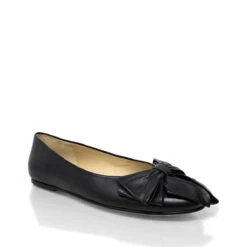 LULU - Negro Regina Romero Zapato Flat Balerina De Piso Para Dama En Piel -Reginaromero Regina Romero zapato flat Lulu negro piel 3