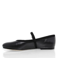 CLAIRE - Negro Regina Romero Zapato Flat Balerina De Piso Para Dama En Piel -Reginaromero Regina Romero zapato flat ballerina Claire negro piel ante 4