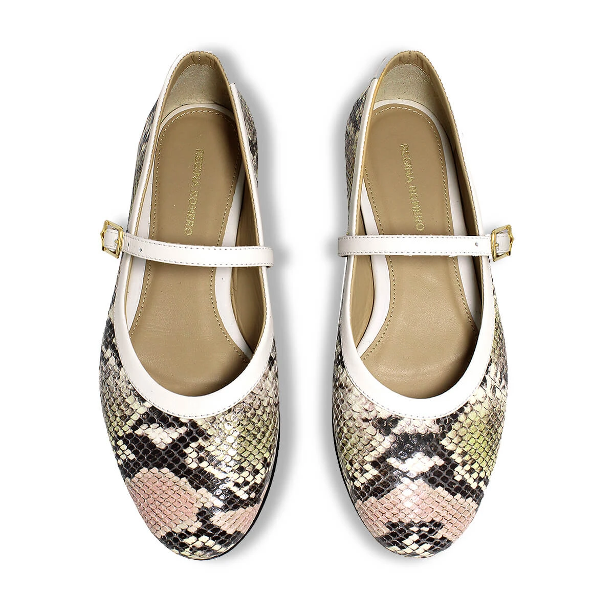 CLAIRE - Beige Regina Romero Zapato Flat Balerina De Piso Para Dama En Piel 9 CLAIRE - Beige Regina Romero Zapato Flat Balerina De Piso Para Dama En Piel - Imagen 7