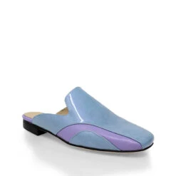 CECY - Charol Azul Y Lila Regina Romero Zapato Flat Mule De Piso Para Dama En Piel 18 CECY - Charol Azul Y Lila Regina Romero Zapato Flat Mule De Piso Para Dama En Piel -Reginaromero Regina Romero zapato flat mule de piso Cecy azul claro charol piel 2