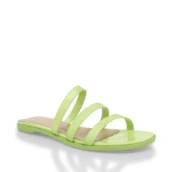 CILIA - Charol Menta Regina Romero Zapato Sandalia De Piso Para Dama En Piel -Reginaromero Regina Romero zapato flat mule de piso Cilia verde claro charol piel 2