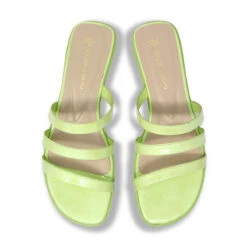 CILIA - Charol Menta Regina Romero Zapato Sandalia De Piso Para Dama En Piel -Reginaromero Regina Romero zapato flat mule de piso Cilia verde claro charol piel 6