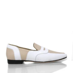 CLARK - Beige Regina Romero Zapato Mocasin De Piso Para Dama En Piel