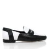 CLARK - Blanco Y Negro Regina Romero Zapato Mocasin De Piso Para Dama En Piel 1 CLARK - Blanco Y Negro Regina Romero Zapato Mocasin De Piso Para Dama En Piel -Reginaromero Regina Romero zapato mocasin Clark blanco negro piel 1