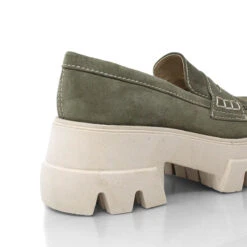 LOVE 65 - Ante Verde Regina Romero Zapato Tenis Urbano Sport Para Dama En Piel -Reginaromero Regina Romero zapato mocasin Love ante olivo piel 5