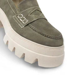 LOVE 65 - Ante Verde Regina Romero Zapato Tenis Urbano Sport Para Dama En Piel -Reginaromero Regina Romero zapato mocasin Love ante olivo piel 6