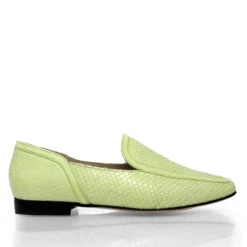 CORA - Menta Regina Romero Zapato Mocasin De Piso Para Dama En Piel