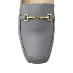 LUA - Gris Regina Romero Zapato Mocasin De Piso Para Dama En Piel -Reginaromero Regina Romero zapato mocasin de piso Lua gris piel 5