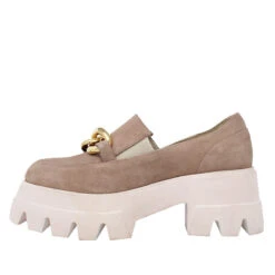 RAQUEL 65 - Gamuza Palo De Rosa Regina Romero Zapato Tenis Urbano Sport Para Dama En Piel -Reginaromero Regina Romero zapato mocasin plataforma Raquel rosa piel 4