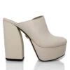 SUZETTE 135 - Latte Regina Romero Zapato Plataforma Tacon Alto Para Dama En Piel 2 SUZETTE 135 - Latte Regina Romero Zapato Plataforma Tacon Alto Para Dama En Piel -Reginaromero Regina Romero zapato mule plataforma Suzette latte piel 1