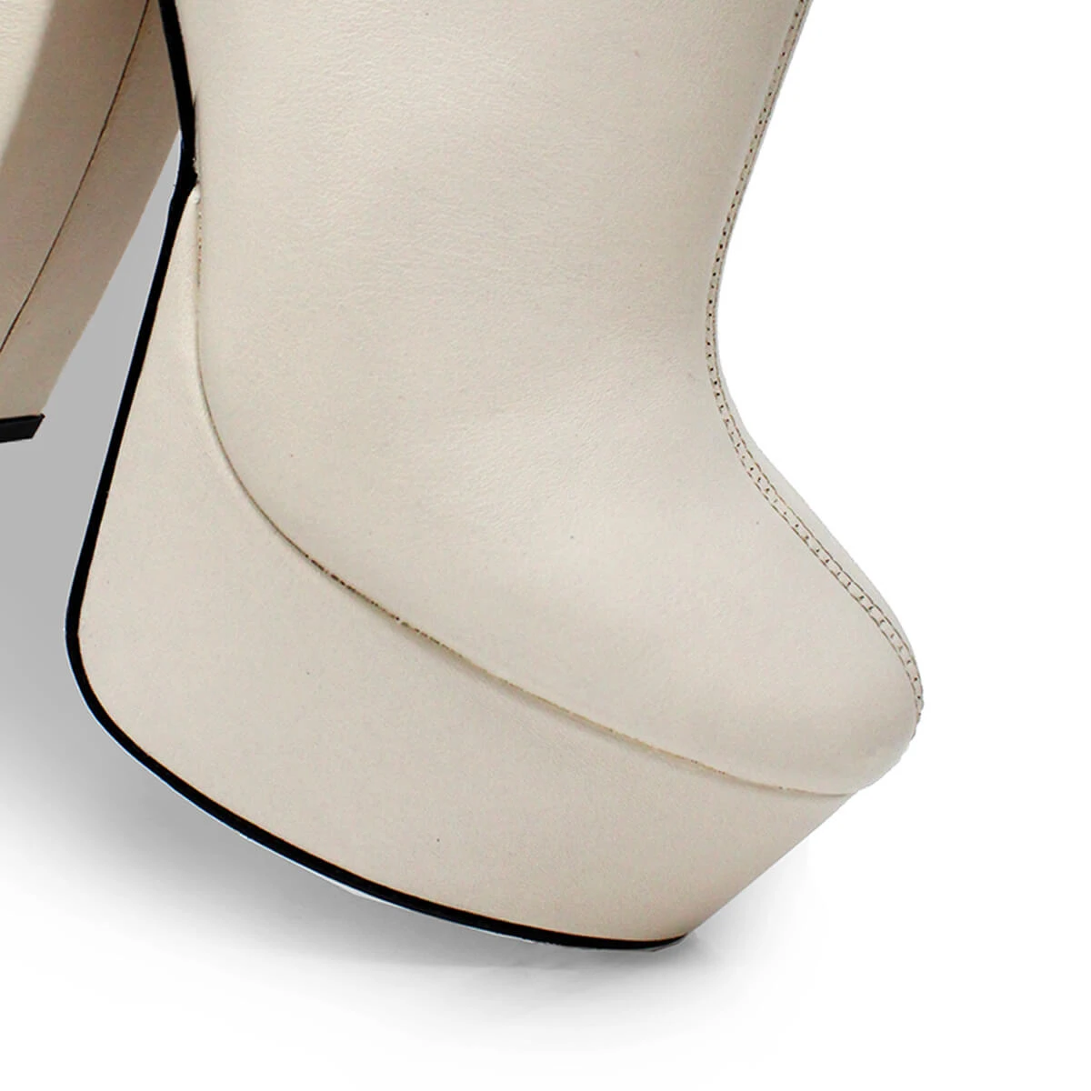 SUZETTE 135 - Latte Regina Romero Zapato Plataforma Tacon Alto Para Dama En Piel 10 SUZETTE 135 - Latte Regina Romero Zapato Plataforma Tacon Alto Para Dama En Piel - Imagen 8