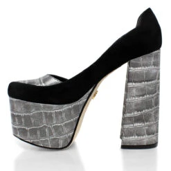 ROSE 150 - Plata Regina Romero Zapato Plataforma Tacon Alto Para Dama En Piel -Reginaromero Regina Romero zapato plataforma Rosa iman piel 4