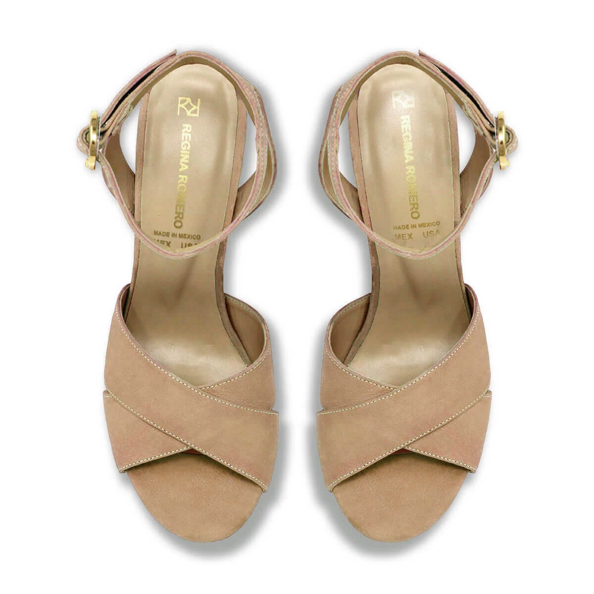 VENUS 120 - Vainilla Regina Romero Zapato Sandalia Plataforma Tacon Alto Para Dama En Piel 8 VENUS 120 - Vainilla Regina Romero Zapato Sandalia Plataforma Tacon Alto Para Dama En Piel - Imagen 6