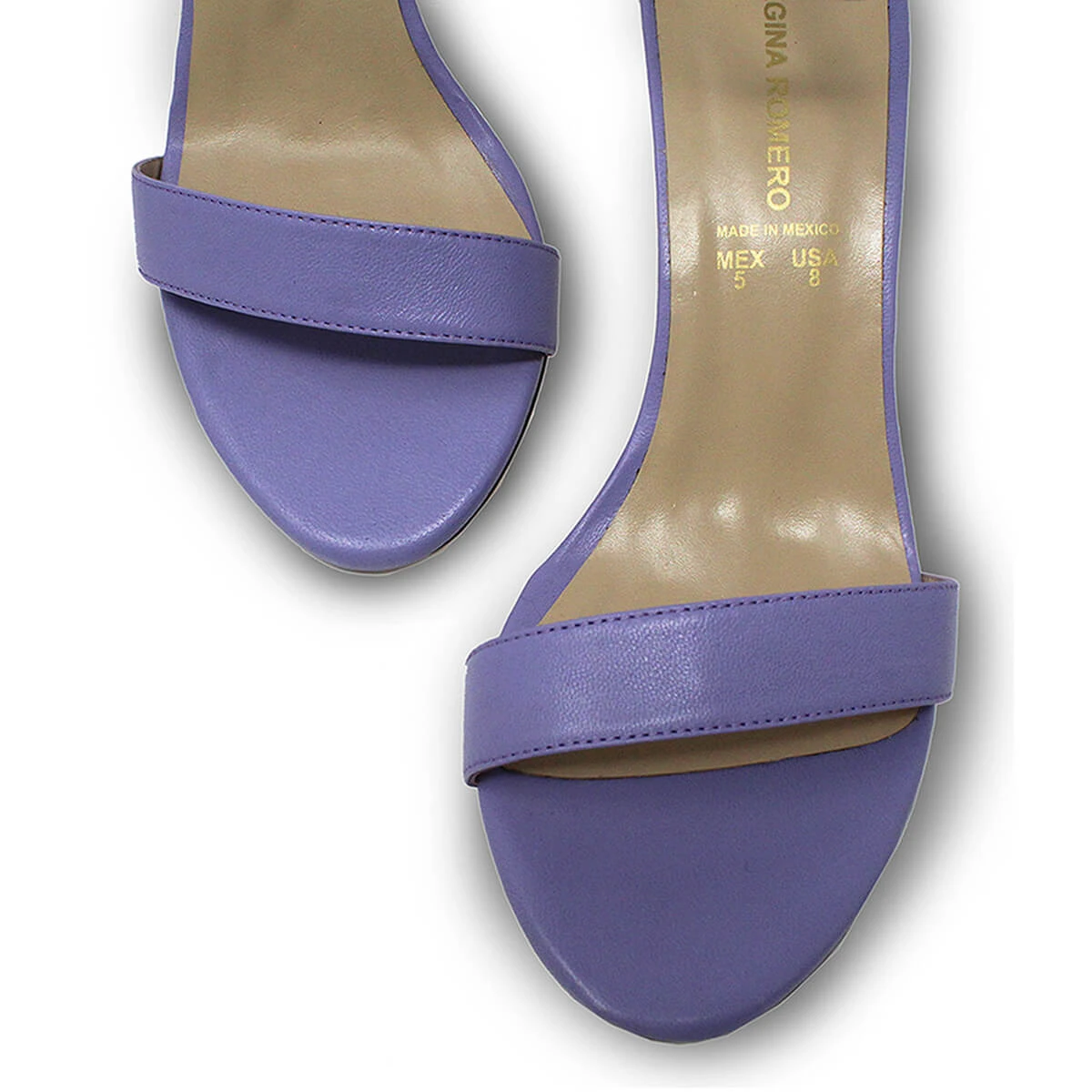 CLAUDINE 85 - Lila Regina Romero Zapato Sandalia Zapatilla Tacon Alto Para Dama En Piel - Imagen 11