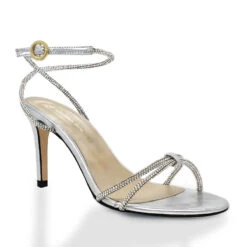 ELOISE 85 GLAM - Plata Regina Romero Zapato Sandalia Zapatilla Tacon Alto Para Dama En Piel -Reginaromero Regina Romero zapato sandalia zapatilla tacon alto Eloise 85 glam plata piel 2