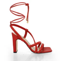 MIA 100 - Coral Regina Romero Zapato Sandalia Zapatilla Tacon Alto Para Dama En Piel