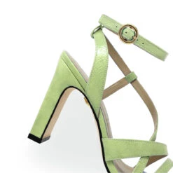 PIA 100 - Charol Verde Claro Regina Romero Zapato Sandalia Zapatilla Tacon Alto Para Dama En Piel -Reginaromero Regina Romero zapato sandalia zapatilla tacon alto Pia 100 verde claro charol piel 4