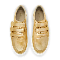 SONIC 35 - Oro Regina Romero Zapato Tenis Urbano Sport Para Dama En Piel -Reginaromero Regina Romero zapato tenis urbano Sonic oro piel 2