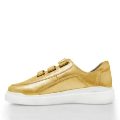 SONIC 35 - Oro Regina Romero Zapato Tenis Urbano Sport Para Dama En Piel -Reginaromero Regina Romero zapato tenis urbano Sonic oro piel 4