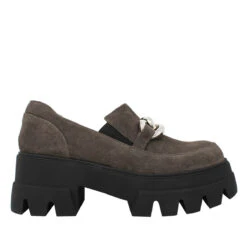 RAQUEL 65 - Gamuza Concreto Regina Romero Zapato Tenis Urbano Sport Para Dama En Piel