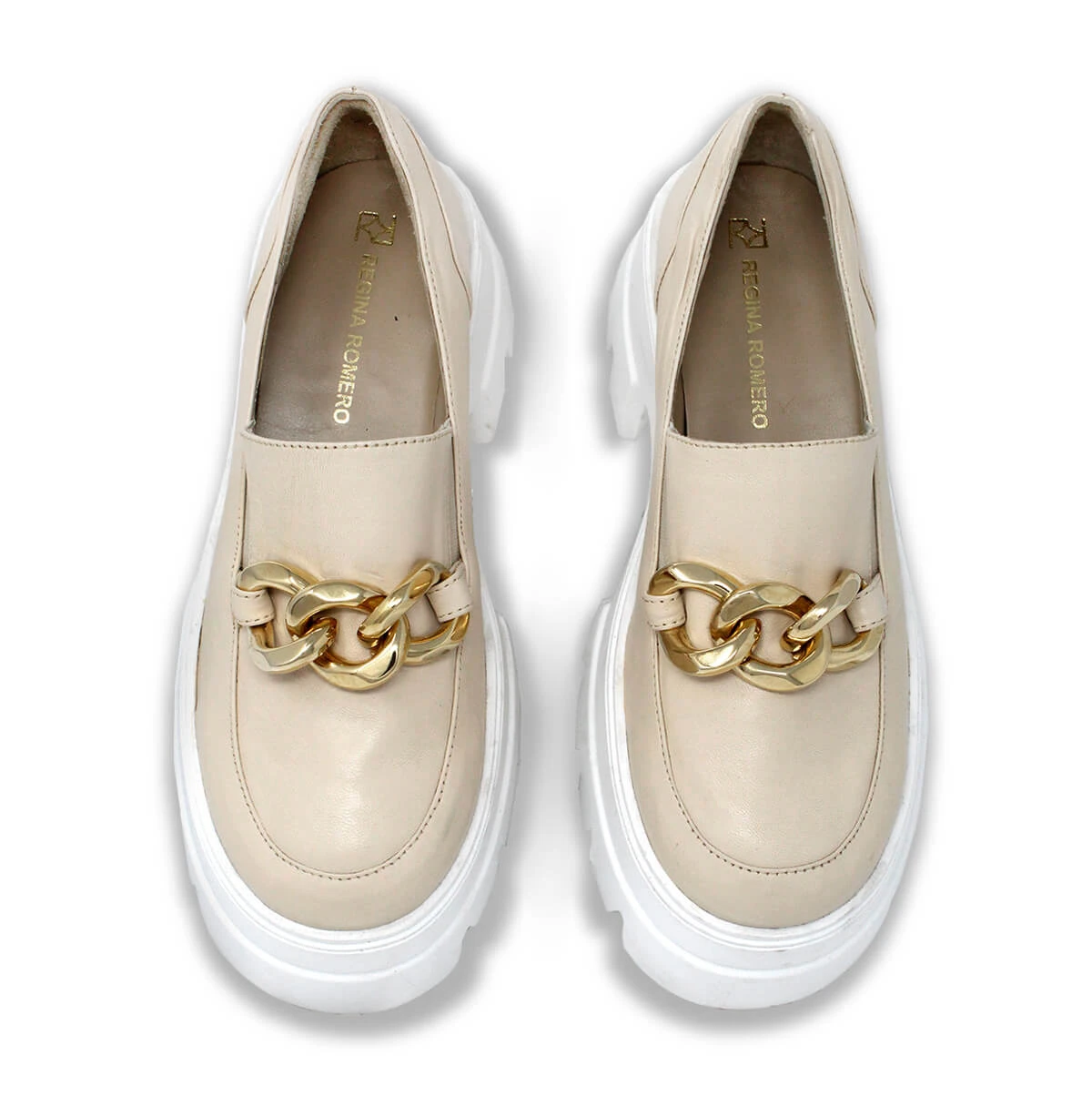 RAQUEL 65 - Latte Regina Romero Zapato Tenis Urbano Sport Para Dama En Piel 7 RAQUEL 65 - Latte Regina Romero Zapato Tenis Urbano Sport Para Dama En Piel - Imagen 5