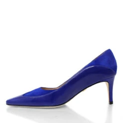 RICCARDI 60 - Azul Regina Romero Zapato Zapatilla Tacon Bajo Para Dama En Piel -Reginaromero Regina romero zapatilla pump Riccardi azul piel 4