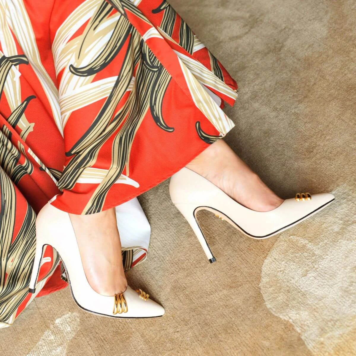 RENI 105 - Latte Regina Romero Zapato Zapatilla Tacon Alto Para Dama En Piel 4 RENI 105 - Latte Regina Romero Zapato Zapatilla Tacon Alto Para Dama En Piel - Imagen 2