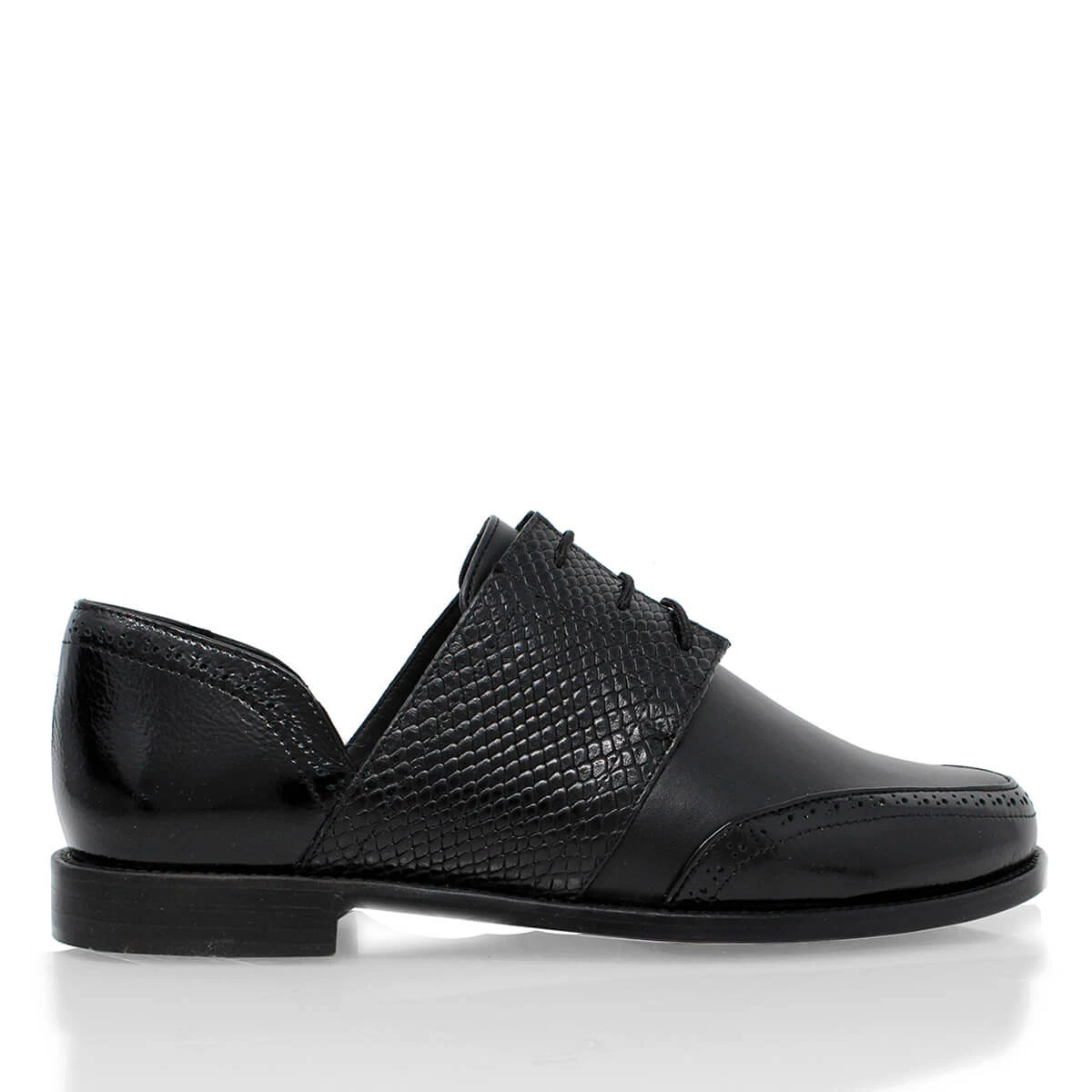 CHARLOTTE - Negro Regina Romero Zapato Bostoniano De Piso Para Dama En Piel 3 CHARLOTTE - Negro Regina Romero Zapato Bostoniano De Piso Para Dama En Piel