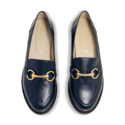 JUDY - Marino Regina Romero Zapato Mocasin De Piso Para Dama En Piel -Reginaromero mocasines judy marino regina romero cenital