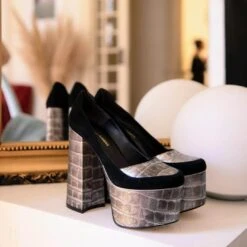 ROSE 150 - Plata Regina Romero Zapato Plataforma Tacon Alto Para Dama En Piel -Reginaromero roseplata 4