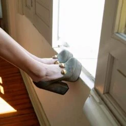 ROXANNE 135 - Ante Verde Regina Romero Zapato Plataforma Tacon Alto Para Dama En Piel -Reginaromero roxanneverde