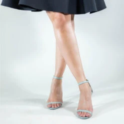 YVETTE 85 - Menta Regina Romero Zapato Sandalia Zapatilla Tacon Alto Para Dama En Piel -Reginaromero yvettementa 2