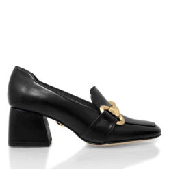 GRETA 40 - Negro Regina Romero Zapato Zapatilla Tacon Bajo Para Dama En Piel