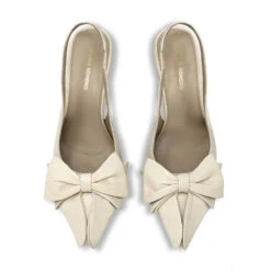 MIMI 50 - Latte Regina Romero Zapato Sandalia Zapatilla Tacon Bajo Para Dama En Piel -Reginaromero zapatillas mimi beige regina romero cenital