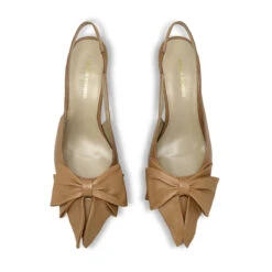 MIMI 50 - Camel Regina Romero Zapato Sandalia Zapatilla Tacon Bajo Para Dama En Piel -Reginaromero zapatillas mimi nude regina romero cenital