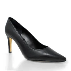 REGINA PUMP 75 - Negro Regina Romero Zapato Zapatilla Tacon Alto Para Dama En Piel -Reginaromero zapatillas pump negro regina romero 3 4