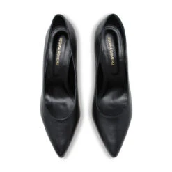 REGINA PUMP 75 - Negro Regina Romero Zapato Zapatilla Tacon Alto Para Dama En Piel -Reginaromero zapatillas pump negro regina romero cenital