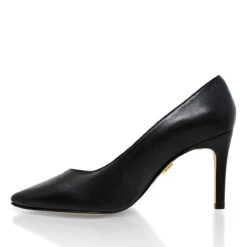 REGINA PUMP 75 - Negro Regina Romero Zapato Zapatilla Tacon Alto Para Dama En Piel -Reginaromero zapatillas pump negro regina romero izquierda