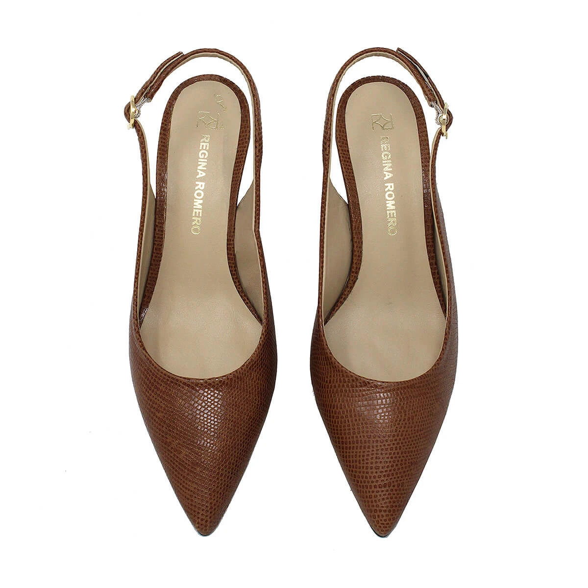 TANIA 50 - Nuez Regina Romero Zapato Zapatilla Tacon Bajo Para Dama En Piel 8 TANIA 50 - Nuez Regina Romero Zapato Zapatilla Tacon Bajo Para Dama En Piel - Imagen 6