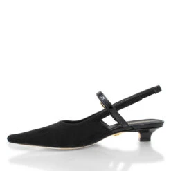 VANINA 30 - Negro Regina Romero Zapato Zapatilla Tacon Bajo Para Dama En Piel -Reginaromero zapatillas vanina negro regina romero izquierda